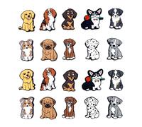20 PCS Dog Silicone Beads for Pens,Silicone Focal Beads Loose Rubber Beadable Pens Beads for Keychain Making Silicone Beads Bulk for Jewelry Making Bracelet Necklace Handmade Crafts (20)