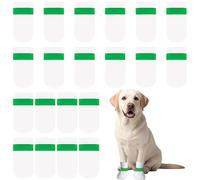 20 Pcs Dog Socks Waterproof Shoes for Injured Paws Dogs Boots for Injured Paws Waterproof Pet Foot Coverwith Self-Adhesive Bandage for Indoor Outdoor Walking (S)