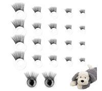 20 Pcs Doll Eyelashes,Doll Lashes,Doll Making Supplies,Safety Eyes For Stuffed Animals,Crochet Eyes 5 Sizes Safety Eyelashes For Doll Making, Eye Make Up Accessories Teddy Bear Plush