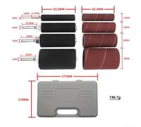 20 Pcs Drill Press Sanding Drum Kit with 80/120 Grit Abrasive Bands for Wood, Metal, Plastic - Compatible with Electric Grinders and Drills