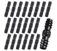 20 Pcs Drip Irrigation Fittings Kits Barbed Coupling Fittings Hose Line Connectors Drips Line Coupler Connector Water Hose Connectors Fits for 1/2 Inch Tubing or OD 16mm Drip Tubing Sprinkle