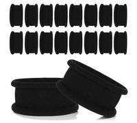 20 Pcs Durable Black Hair Bands, No Damage Elastic Ponytail Holders, Large Soft Scrunchies, Seamless Hair Ties Accessories for Women Girls Thick Heavy Long Curly Hair