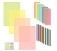 20 pcs Dyslexia Coloured Overlays,Overlays for Reading Dyslexia with Guiding Line,Coloured Overlays for Dyslexia Aids,A4 Coloured Overlays for Dyslexia,Reduce Visual Stress Increase Reading Comfort