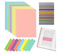 20 PCS Dyslexia Overlays Reading Guide Bookmark, PET Plastic Coloured Bookmarks with 3 Sizes, Reduce Visual Stress for Students, Adults & Reading Lovers, Random Colors