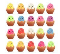 20 Pcs Easter Luminous Mini Chicks Figurines, Resin Miniature Animals, Tiny Chickens Miniature Glow in The Dark, Mini Resin Animals for Easter Egg Fillers, DIY Project, Garden, Dollhouse