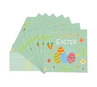 20 Pcs Easter Napkins,Easter Table Decorations,Egg Green Serviettes with Carrot Spring Flower Pattern for Easter Kids Party Paper Napkins Party Tableware Decoration Paper(33 * 33cm)