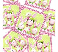 20 Pcs Easter Napkins Paper,33cm Easter Serviettes Napkins, Disposable Disposable Serviettes Tissue Paper Spring Easter Party Napkins with Bunny Rabbit for Easter Dinner Tea Party Easter Decorations