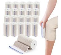 20 Pcs Elastic Bandage Wraps with Self Closure on Both Ends, Stretched Compression Wraps for Legs, Knees, Ankles, Wrists, Elbows
