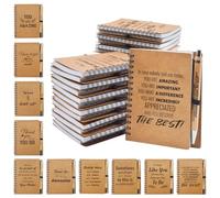 20 Pcs Employee Appreciation Gifts Bulk - 10 Sets of Inspirational Spiral Notebooks with Motivational Pens, Small Notepads for Coworkers,Office, Staff, Team, Volunteer, Nurse, Teachers, Thank You Gift