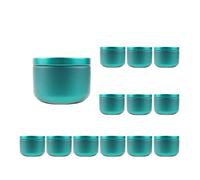 20 pcs Empty Candle Jars DIY Making Candle Tinplate Small Round Tin Jar Containers for Tea Coffee Bea Candy Chocolate Sugar Spices (green)