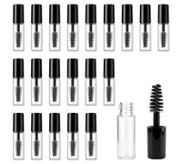 20 Pcs Empty Mascara Tube And Wand, Clear Plastic Mini Mascara Tube