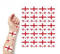 20 PCS England Flag World Theme Temporary Tattoo Transfer Stickers Twenty pieces each Remembrance Day Decorations St Georges Flags For football Supporters Sports Teams Teamsootball Fans, Families