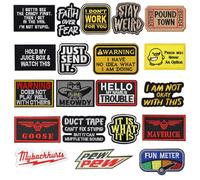 20 PCS Faith Over Fear,It is What It is,Just Send It etc Embroidered Tactical Patches Hook and Loop Badge Applique Patches for Hat,Armband,Jacket,Biker,Vest,Bag,Backpack,Clothes,Uniforms,Pouch,Coat