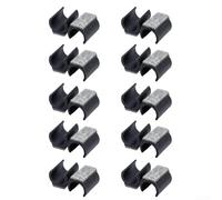 20 Pcs Felt U-Shaped Chair Leg Gliders 25mm for Cantilever Dining Chairs and Bar Stools, Protect Floors and Reduce Noise, Black and White(Black)