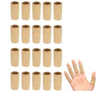 20 PCS Finger Compression Sleeves, Finger Sleeves Protectors, Breathable Elastic Bandage Protector for Pain Relief, Sports, Thumb Brace Protector for Basketball, Golf, Tennis, Etc (Skin Color)
