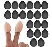 20 Pcs Finger Powder Puff Band Handle Makeup Blender Sponge Ultra Soft Mini Powder Puff for Foundation Concealer Cosmetic Foundation Sponge Mineral Powder Wet Dry Makeup Tool