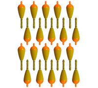 20 Pcs Fishing Floats Bobbers, Spring Bobbers 3g Plastic Floats for Crappie Pike Perch Carp Bass, Fishing Accessories [Yellow]