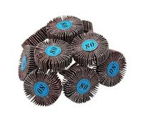 20 Pcs Flap Wheel, 80 Grit Sandpaper Flap Wheel Sanding Drums Sleeves for Drill, Grinder, Rotary Tool - 1/8" (3 mm) Shank