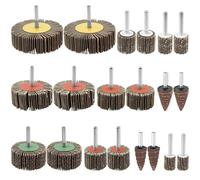 20 Pcs Flap Wheel Sander Set 80 Grits Die Grinder Flap Wheel Flap Sanding Wheel with 1/4" Shank Sanding Paper Polishing Wheel for Remove Rust Weld Burr Grinding