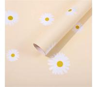 20 Pcs Flower Wrapping Paper, Daisy Pattern, Fresh Series, Thick, Floral Material(Yellow)