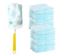 20 Pcs Fluffy Duster Refills, Dust Magnet Refills, Multi Surface 180 Degree Disposable Dusters Refills with Handle, Fluffy Dusters Refills for Efficient Cleaning Furniture, Office, Blinds, Car