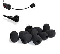 20 Pcs Foam Mic Cover, Black Mini Microphone Headset Windscreen Sponge Foam Mic Cover(30x22x8 mm)