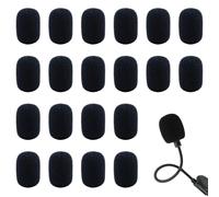 20 Pcs Foam Microphone Windscreen Set Black Stage Microphone Cover Lapel Headset Microphone Sponge