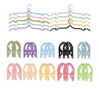 20 PCS Folding Clothes Hangers,10 Color Portable Travel Coat Hanger