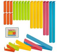 20 Pcs Food Bag Clips for Food Storage Bags. 5 Sizes & Colours - Very Useful for Keeping Food Fresh and Sealed. Convenient for Food and Sandwich Bags. (Pack of 20)
