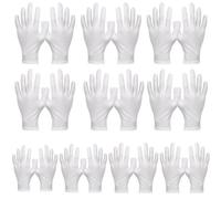 20 Pcs Formal White Cotton Gloves, 10 Pairs Etiquette Hosting Gloves, Stretchable Hand Care Eczema & Dry Hands, Moisturizing Caring Sleep & Spa Treatment for Party Wedding Care Cleaning