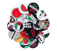 20 Pcs Free Palestine Button Pins - 44mm Metal Lapel Badges with Palestine Flag and Pattern Design Pin-Back Brooch Set for Jackets, Hats, Bags