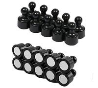 20 PCS Fridge Magnets Magnetic Push Pins Small Refrigerator Magnets Strong Neodymium Magnets Whiteboard Map Magnets Perfect for Home Kitchen Office School Classroom Black