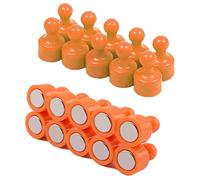 20 PCS Fridge Magnets Strong Neodymium Magnets Magnetic Push Pins Little Refrigerator Magnets Whiteboard Map Magnets Perfect for Home Kitchen Office School Classroom Orange