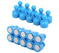 20 PCS Fridge Magnets - Strong Neodymium Magnets Small Push Pins, Perfect for Refrigerator, Whiteboard, Map, Home, Kitchen, Office, School, Classroom - Blue