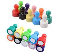 20 PCS Fridge Magnets - Strong Neodymium Magnets Small Push Pins, Perfect for Refrigerator, Whiteboard, Map, Home, Kitchen, Office, School, Classroom - Multicolored