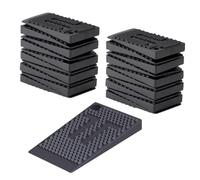 20 Pcs Furniture Levelers Pads, Flexible Rubber Table Leveling Shims, Stackable Leveling and Fixing Wobbly Furniture, Black