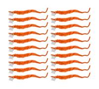 20 Pcs Furry Worm Soft Touch Plush Material Cute Style DIY Compact Portable Fuzzy Worms for Party (Orange)