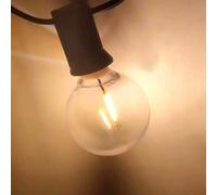 20 Pcs G40 LED Replacement Light Bulbs E12 Screw Base Shatterproof LED Globe Bulbs for Solar Warm