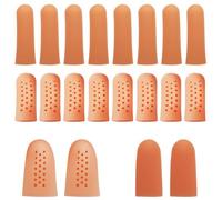 20 Pcs Gel Finger Cots, Thumb Protectors Kit-10 Gel Finger Cots with Air Holes + 10 Sealed Silicone Fingers Sleeves Cover, Fingers Gloves Caps for Hand Wounds Eczema, Arthritis, Cracking, Blisters