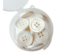 20 PCS Genuine Mother of Pearl Shell Buttons 4 Holes 20mm White with Natural Shimmer, MOP Buttons for Shirts, Dress and Coats