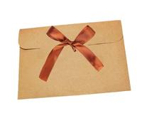 20 Pcs Gift Envelopes with Ribbon - Mini Kraft Paper Vintage Envelopes for Valentine's Day, Mother's Day, Invitation, Greeting Card, Graduation, Teacher (17 x 12.3CM)