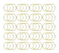 20 Pcs Gold Paper Clips, Love Shaped Metal Bookmarks Decorative Document Organizing Clips for School Office Supplies (50 x 20mm)