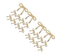 20 Pcs Golden Metal Bow Buttons for Women Knits Shirts Coats