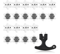 20 Pcs Golf Shoe Spikes, Golf Spikes Replacements with 1 Pcs Shoe Cleats Wrench with Traction Stability and Comfort Golfs Shoe Studs Anti-Slip Design Easy Installation for Golfs Shoes