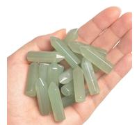 20 PCS Green Aventurine Crystal Set Natural Gemstones Hexagonal Gemstones Wands Healing Crystal Gift