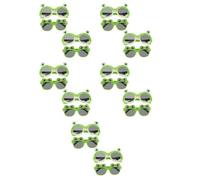 20 Pcs Green Frog Sunglasses Abs Retro round Square Novelty Eyewear | Photo Booth Party Props, Luau and Halloween Use, Lightweight Comfortable Fit for Men and Women