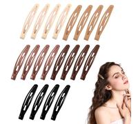 20 Pcs Hair Clip Snap Barrettes for Women, Snap Hair Clips, Metal Clips Non Slip Barrettes, Waterdrop Hairpin Solid Color for Thick and Thin Fine All Hairstyle, Candy Color, 5 Colors