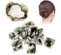 20 Pcs Hair Nets, Hair Bun Holder Hairnets for Bun Hair Nets Invisible Elastic Edge Mesh Ballet Bun Net Holder for Women Girls Dance Nurse Wig Fixing Hair (Coffee)