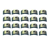 20 Pcs Half Moon Nuts, M6 Furniture Connector Nuts Crescent Nuts Spacer Washer for Bed Cabinet Chair Wardrobe (Zinc Alloy, M6 with Thread)