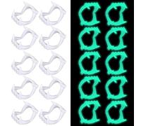 20 pcs Halloween Vampire Teeth Fangs 10 White and 10 Glow In The Dark Fake Teeth Pack, Costume Parties, Trick or Treat,Cosplay Props Masquerade, Haunted House Decor, and Halloween Vampire Party
